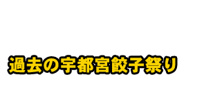 過去の宇都宮餃子祭り